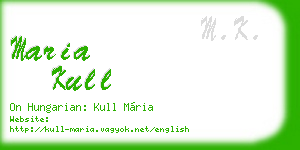 maria kull business card